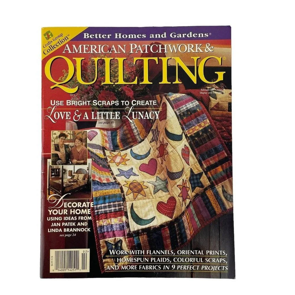 Better Homes‎ & Gardens American Patchwork & Quilting Magazines 1996-98 Lot of 6